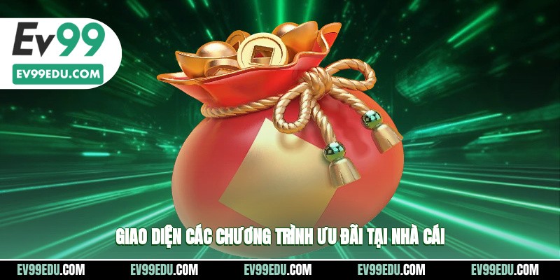 Giao diện các chương trình ưu đãi tại nhà cái